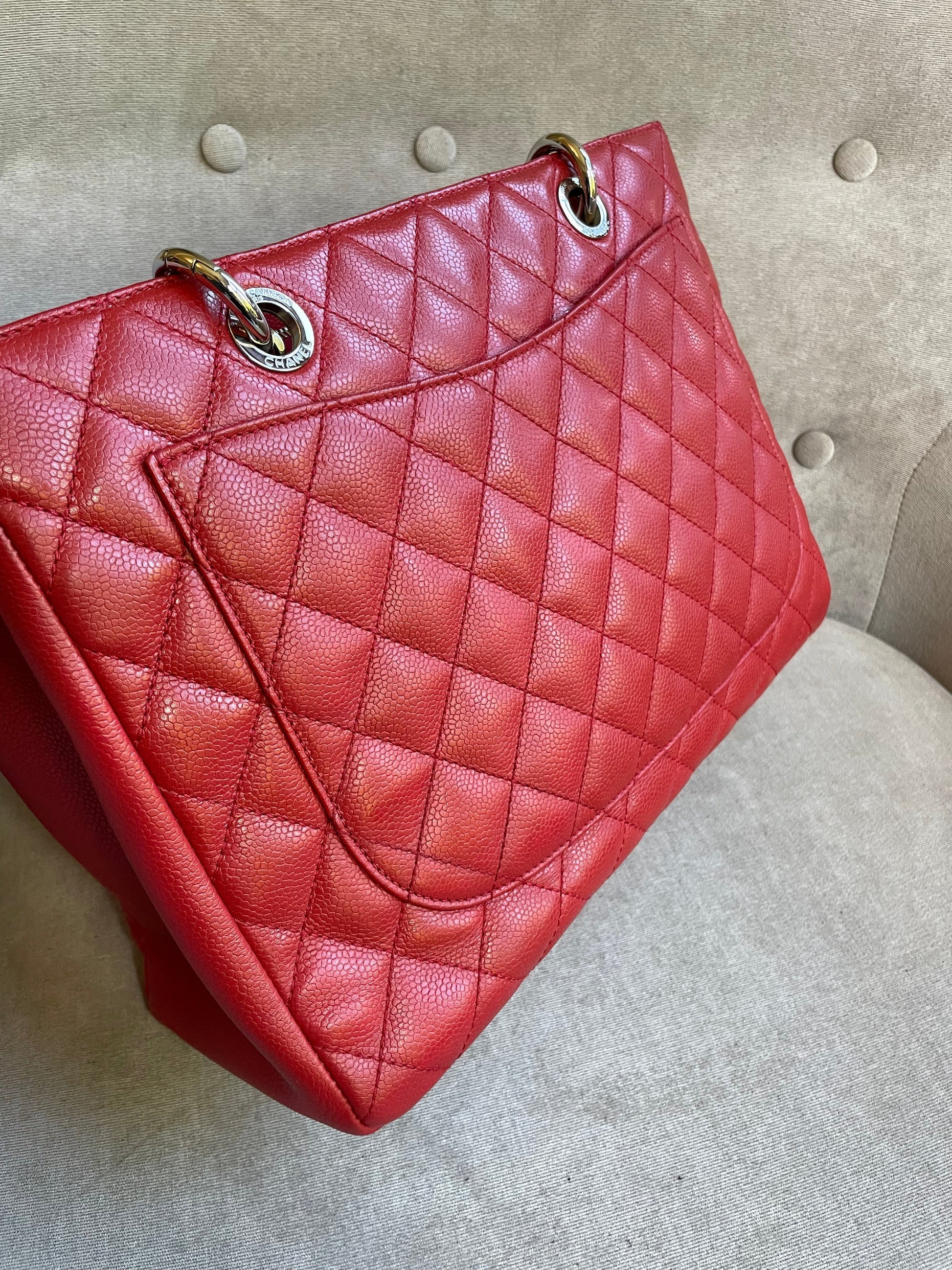 Chanel Red Caviar Grand Shopper Tote (GST) - 10
