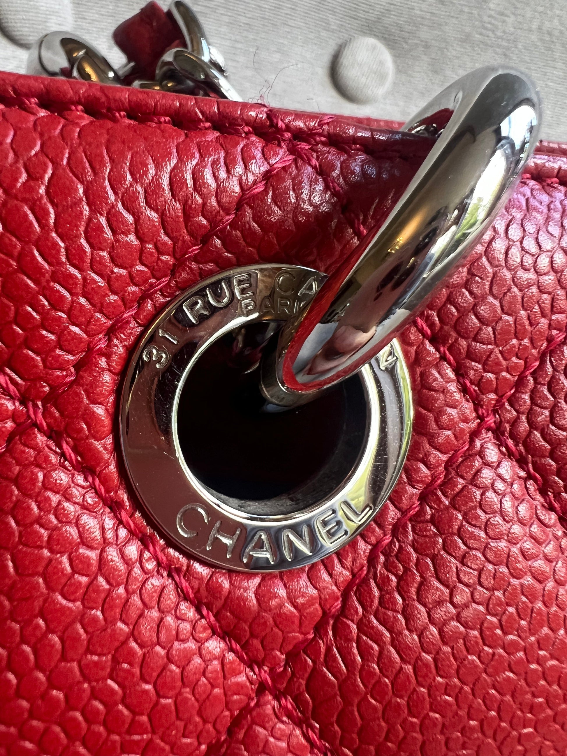 Chanel Red Caviar Grand Shopper Tote (GST) - 3