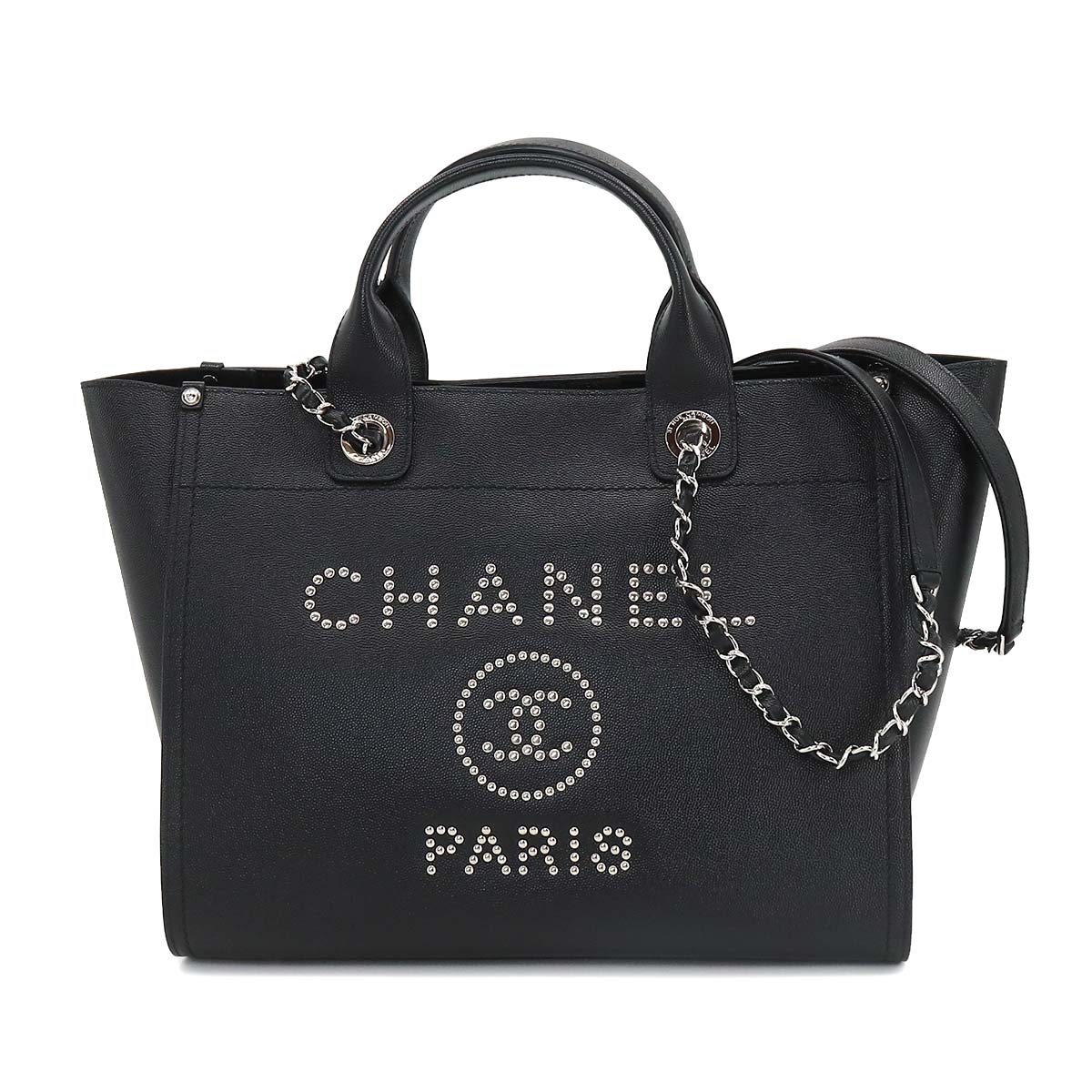 Chanel Deauville Tote Leather Bag - Handbags