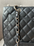 Chanel Black Caviar Grand Shopper Tote (GST) Silver Hardware - 11