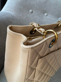 Chanel Beige Caviar Grand Shopper Tote with gold hardware (GST) - 16