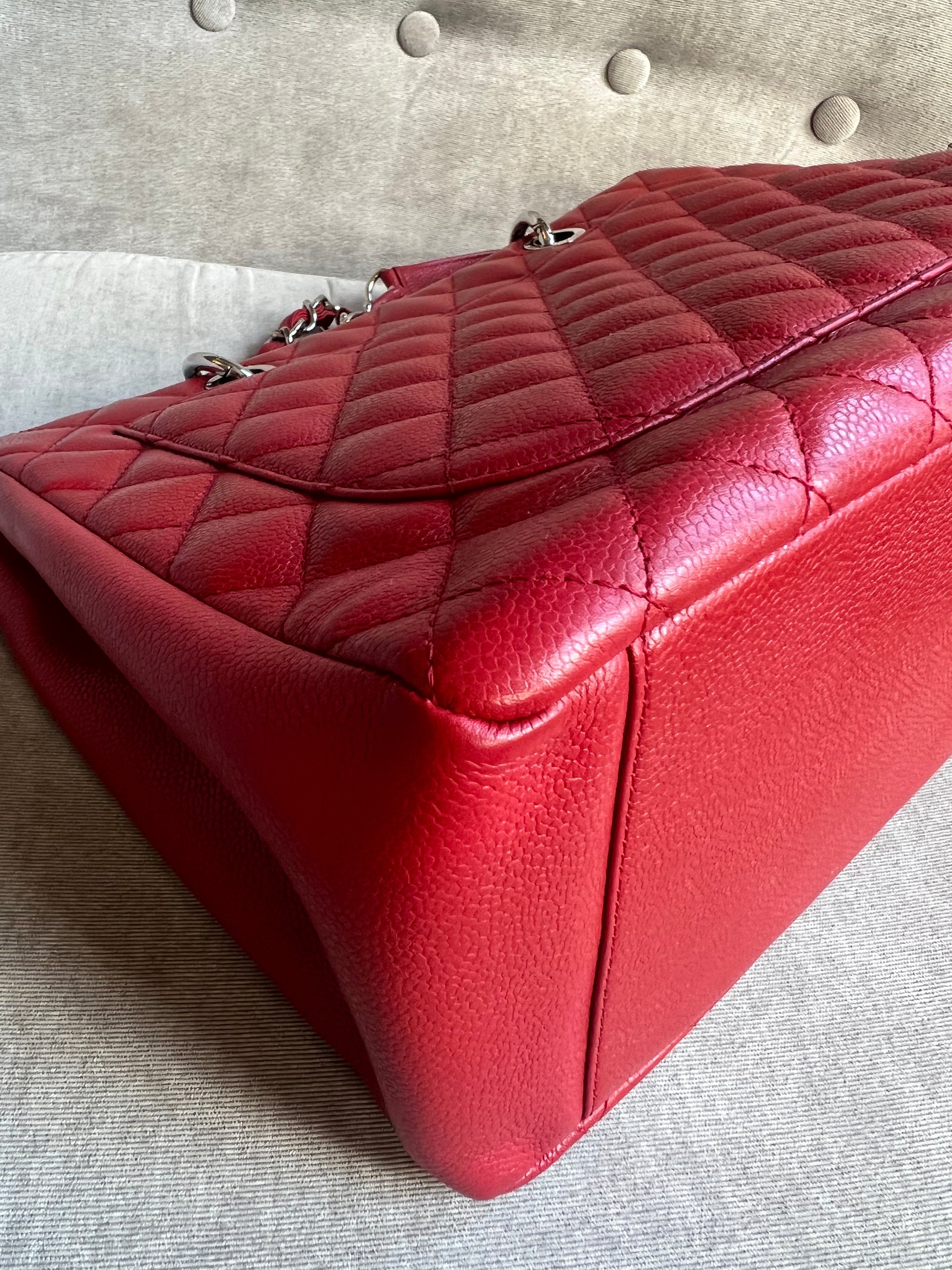 Chanel Red Caviar Grand Shopper Tote (GST) - 20