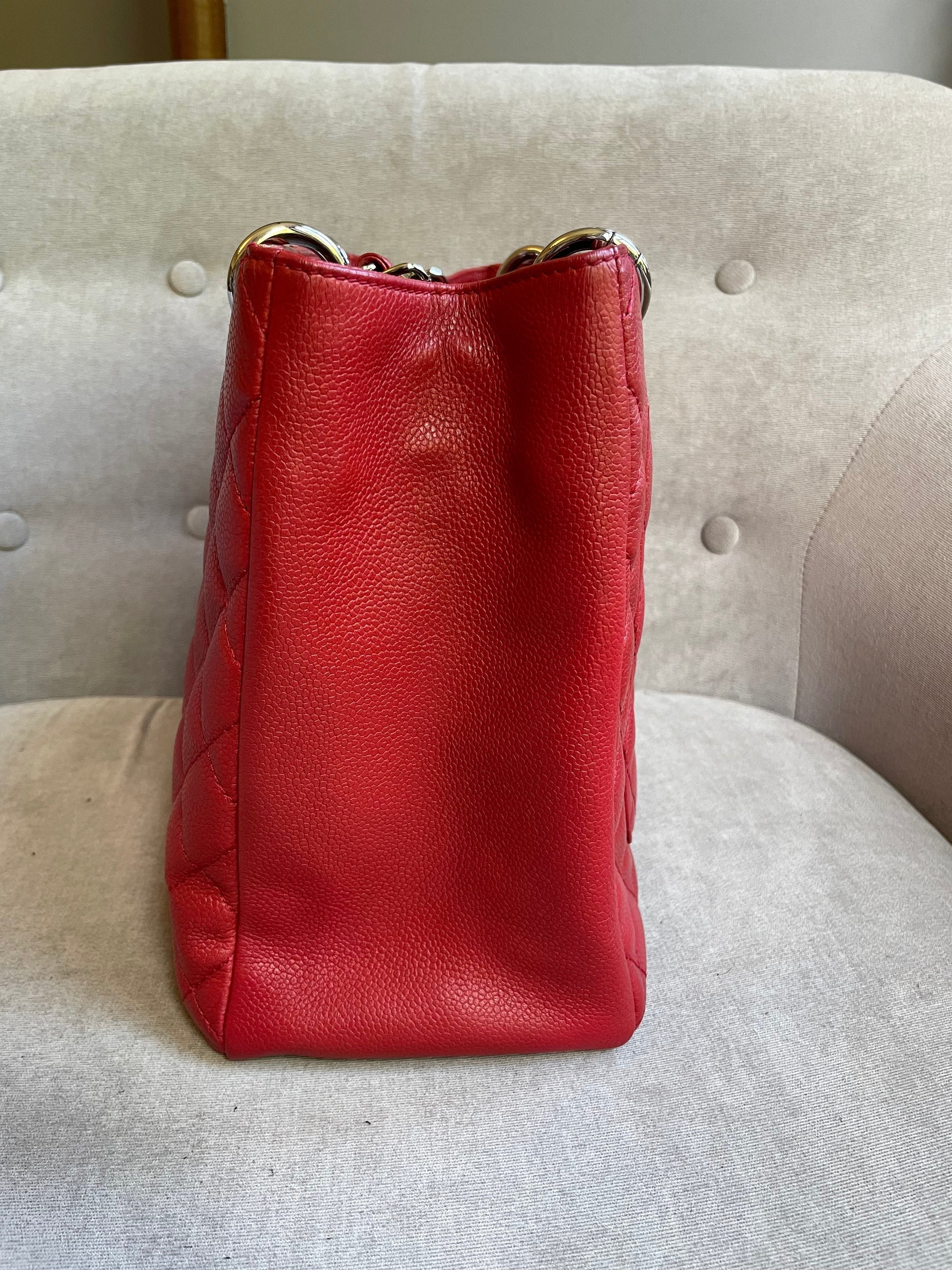 Chanel Red Caviar Grand Shopper Tote (GST) - 8