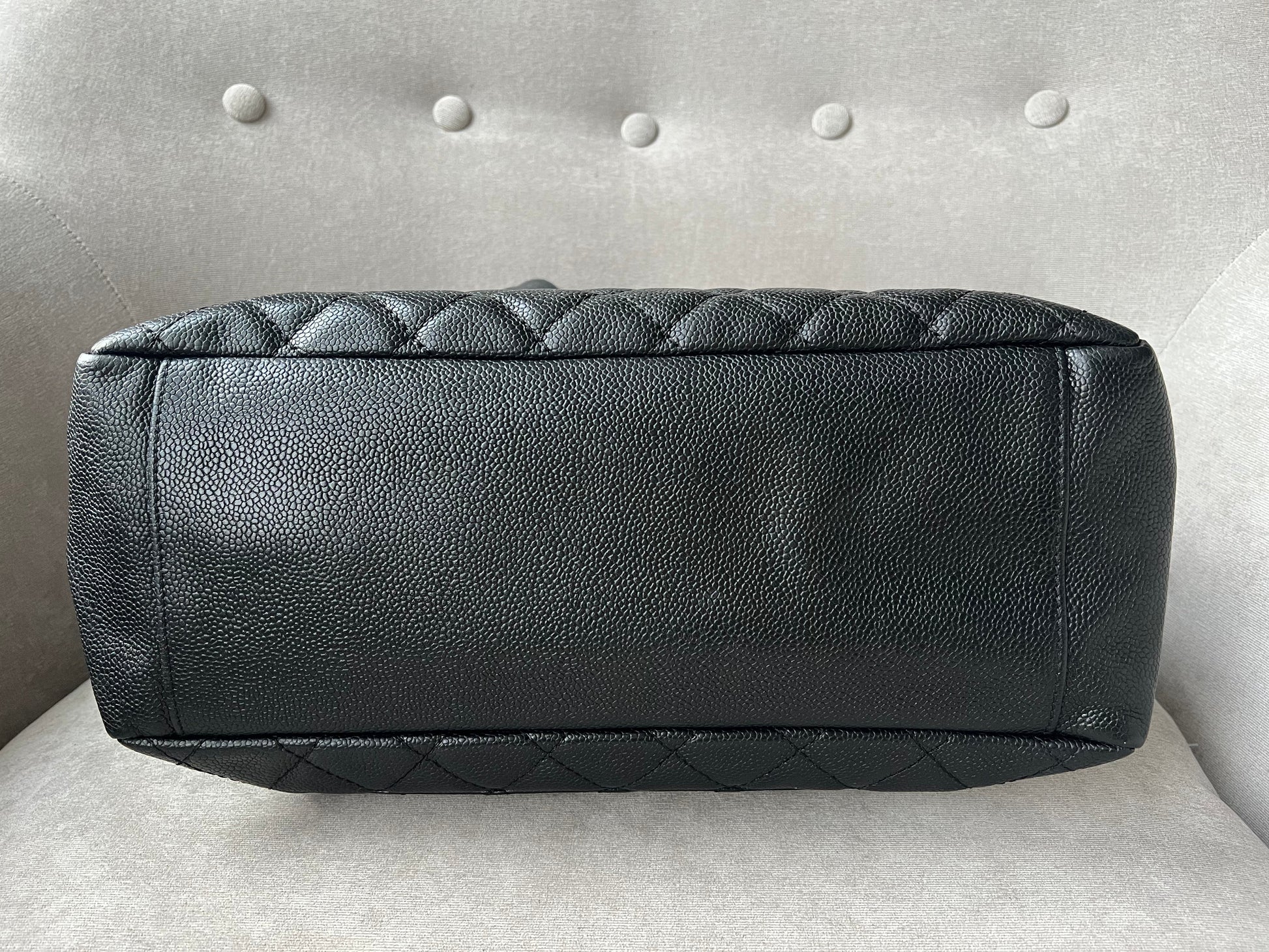 Chanel Black Caviar Grand Shopper Tote (GST) Silver Hardware - 16