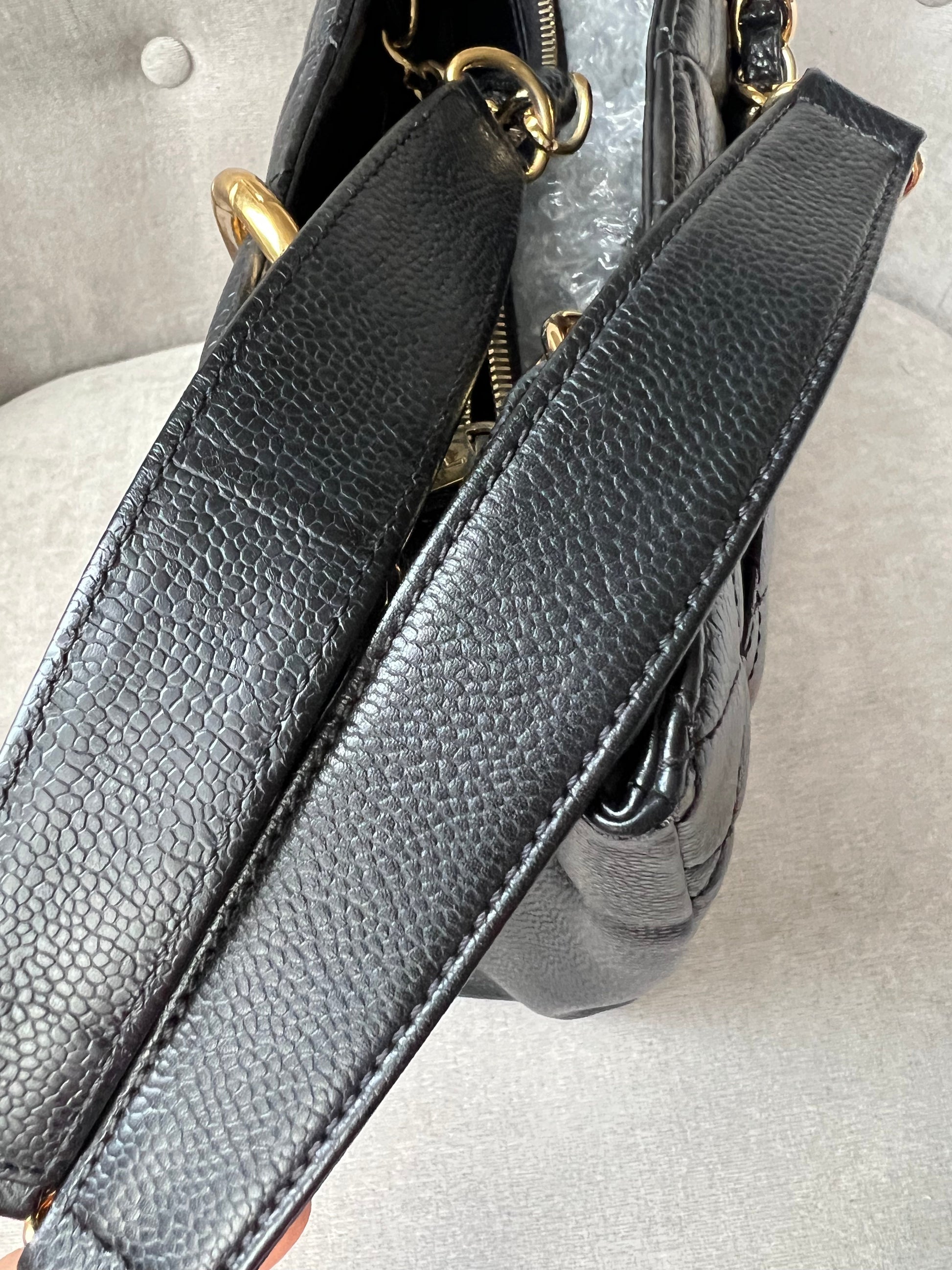 Chanel Black Caviar Grand Shopper Tote Gold Hardware (GST) - 15