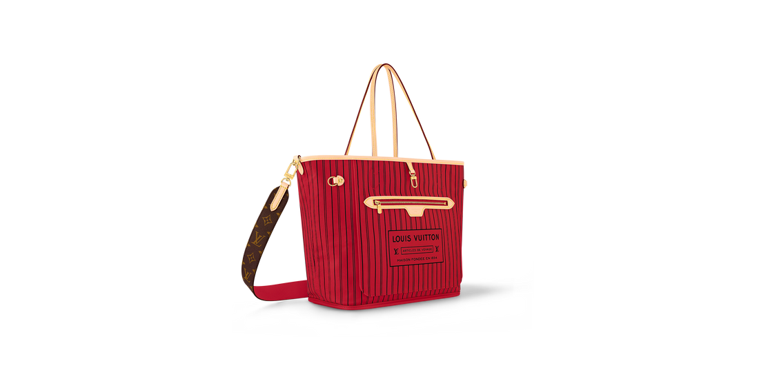 Neverfull Bandoulière Inside Out MM Rouge Sari