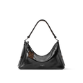The LV Vibe collection presents this Carryall East West, which artfully blends heritage details with a contemporary silhouette. It is made from supple lamb leather with signature Monogram trims, including a name tag that pays tribute to the House’s archival trunks. Sized to fit everyday essentials, it has a removable strap and can be worn crossbody, over one shoulder or carried by hand.