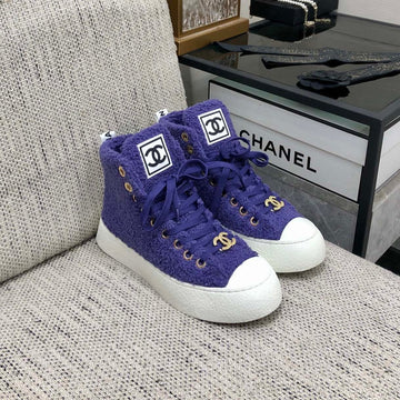 CC High Top Sneaker Purple Wool