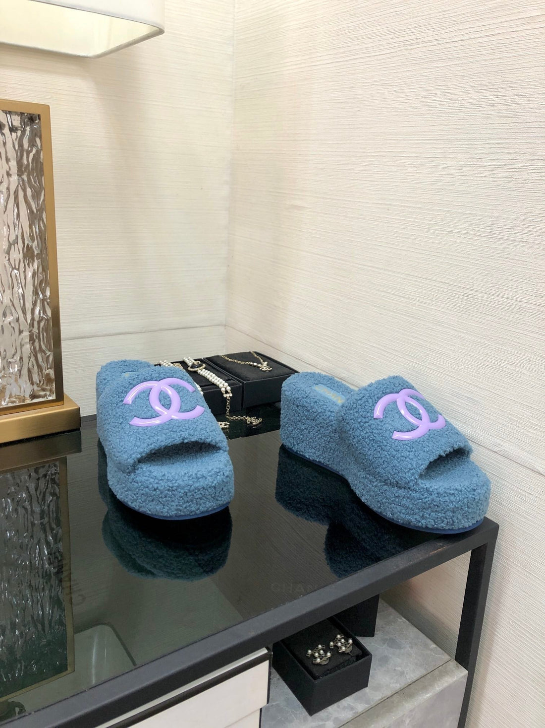 CC Wedge Sandal Cerulean Wool