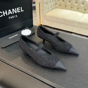 mary jane 35 pointed toe black tweed black grosgrain