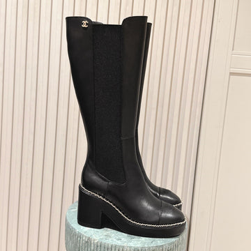CC 25SS High Boot Black Calfskin 431721