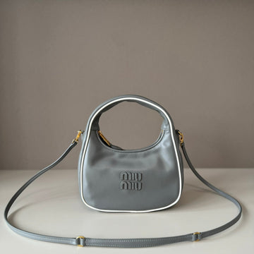 MiuMiu Wander Crescent Bag Leather