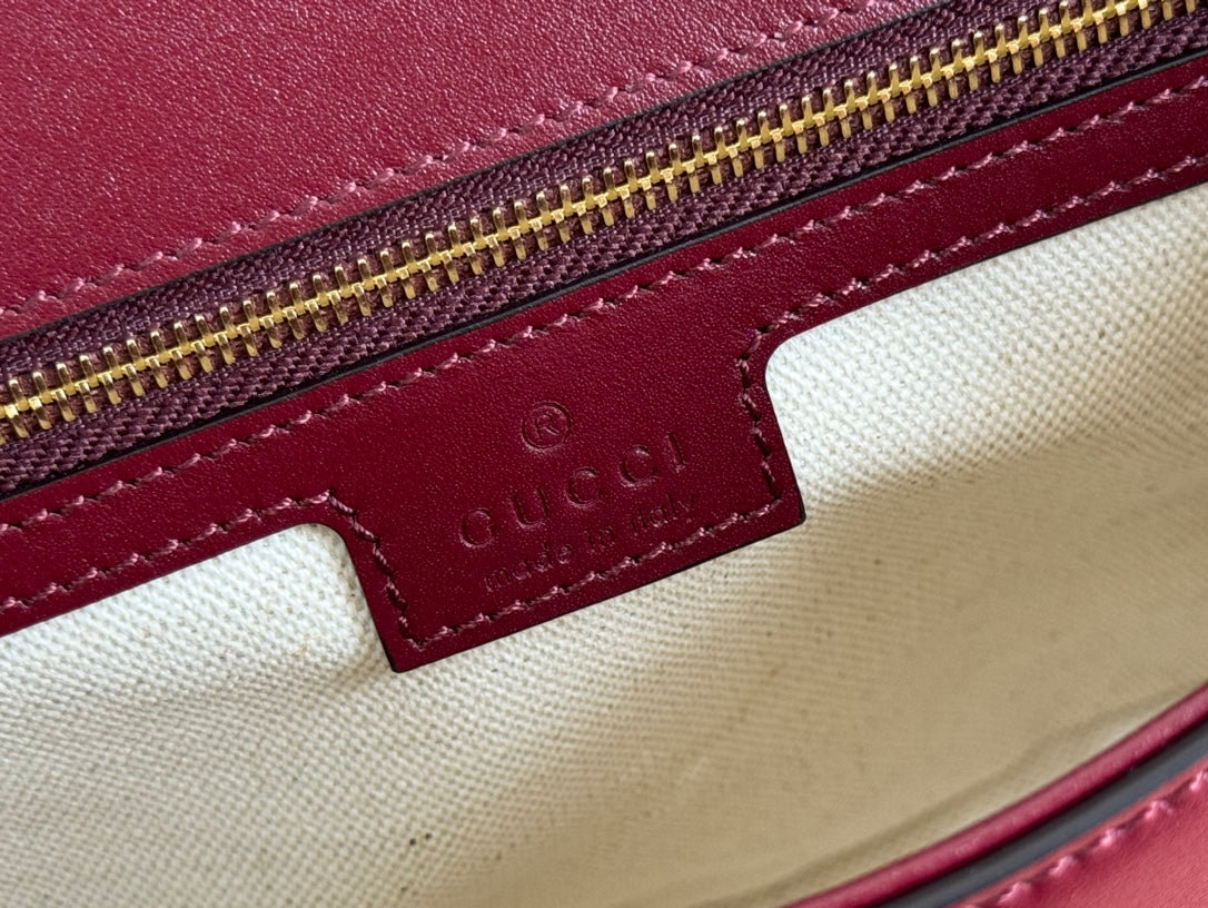 Gucci Blondie Kleine Umhängetasche 26 Burgund Kalbsleder 272180
