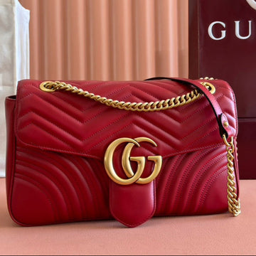 Gucci GG Marmont 31 Tasche Rotes Kalbsleder 248222