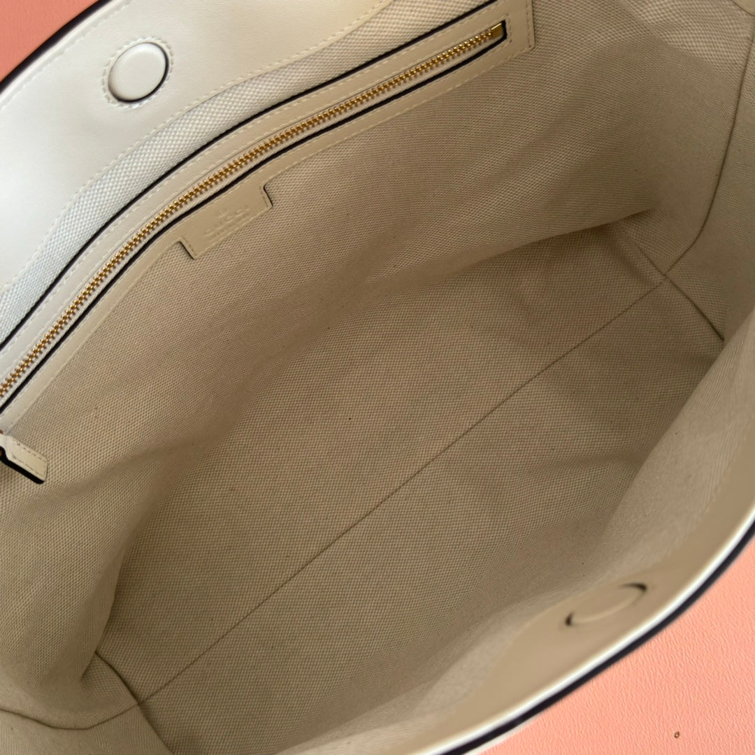 Gucci Beatrix Handtasche 35 Weiß Kalbsleder 272127