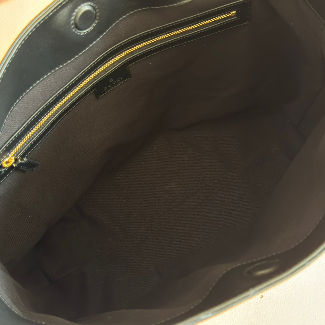 Gucci Beatrix Handtasche 35 Schwarz Rindsleder 272128