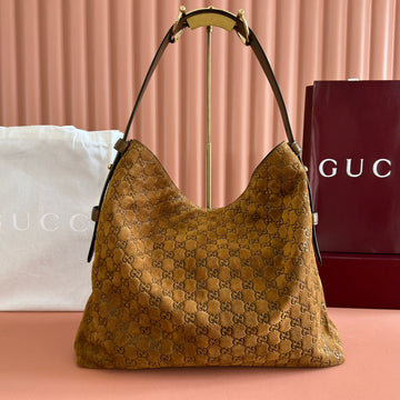 Gucci Beatrix Handtasche 40 Karamellbraun Wildleder 271962