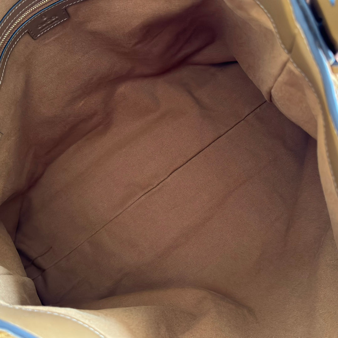 Gucci Beatrix Handbag 40 Caramel Brown Suede 271962