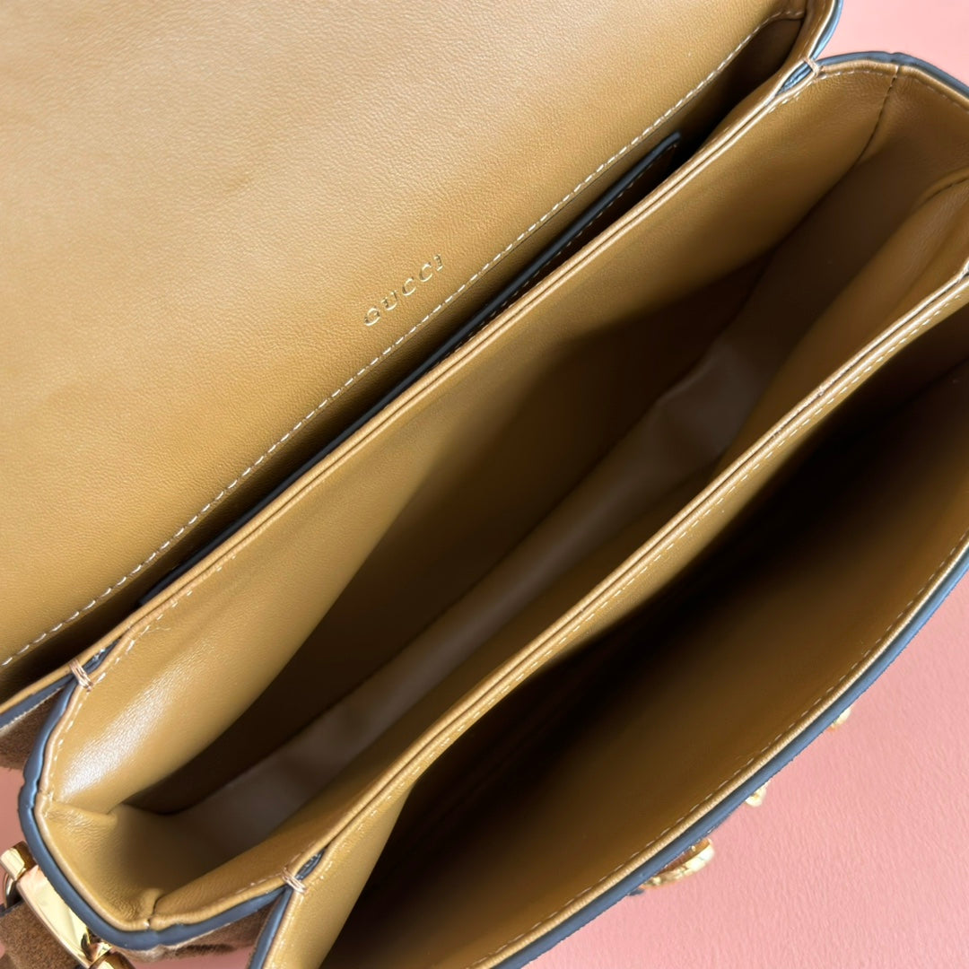 Gucci Horsebit 1955 Handtasche 26 Braunes Wildleder 271776