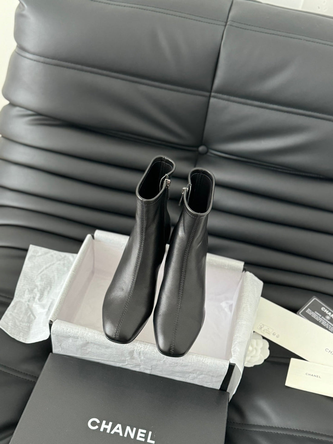CC Ankle Boot Black Calfskin
