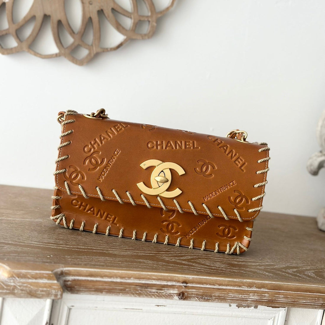 CHANEL Classic Medium Flap Bag 25cm Brown Calfskin - bag