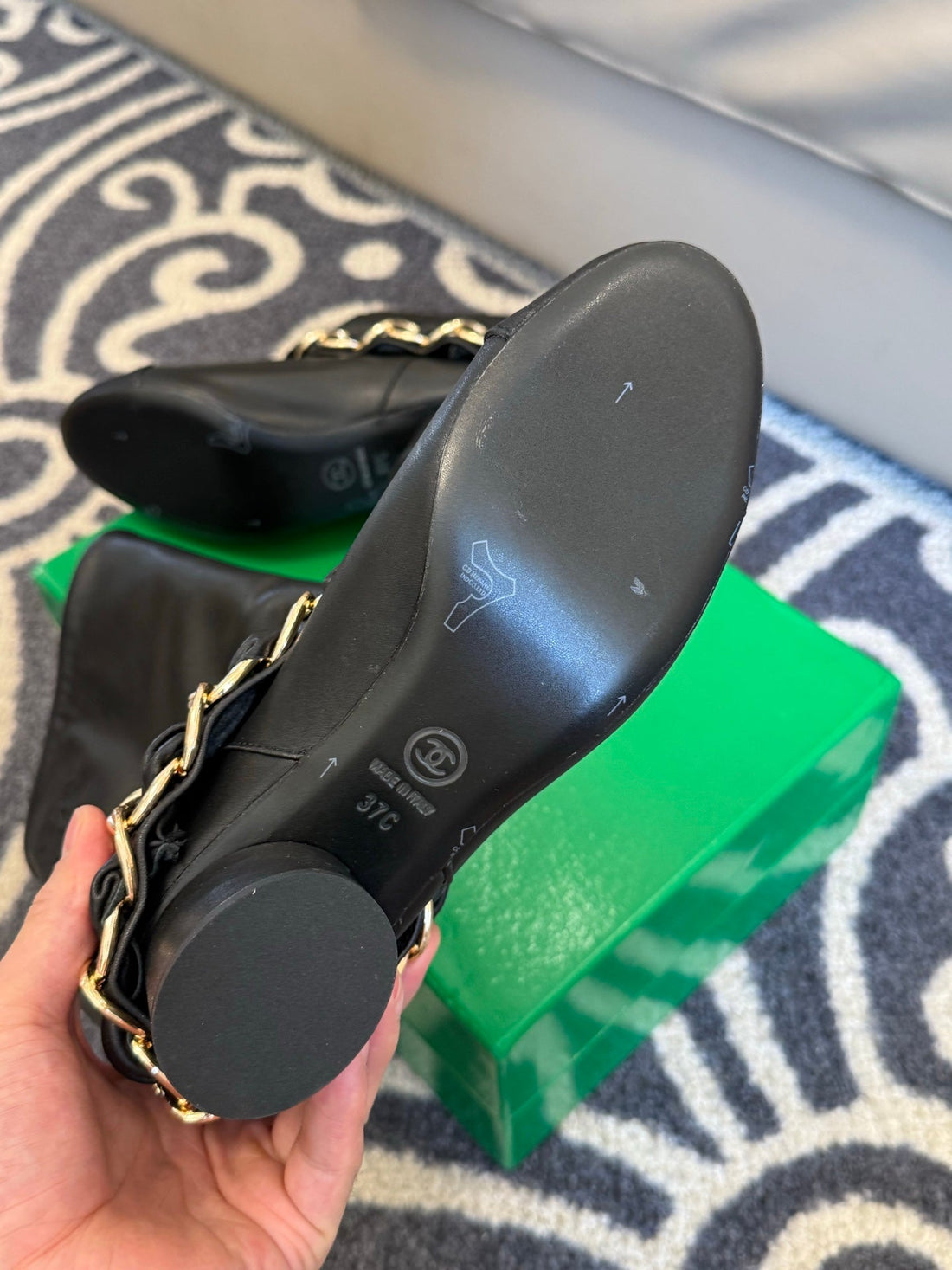 CC 25 High Boot Black Calfskin 409134