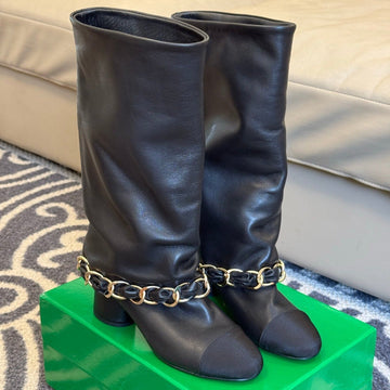 CC 25 High Boot Black Calfskin 409134