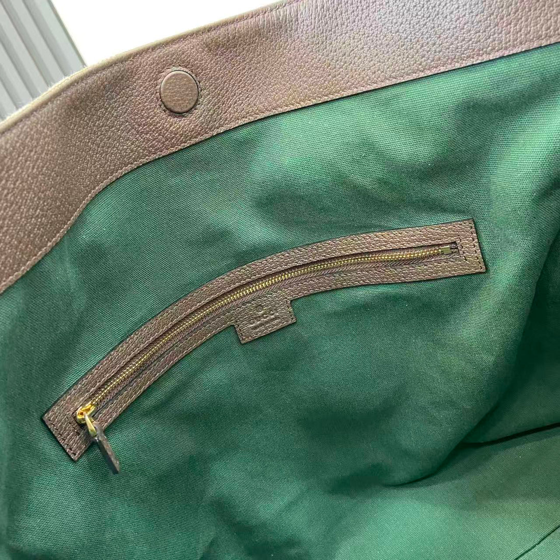 Gucci 25 Beatrix 40cm Handtasche Beige mix Dunkelbraun Canvas Leder 292317