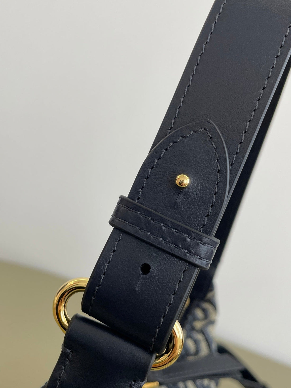 CD Medium Dream Bag 18 Blue Oblique Jacquard and Calfskin