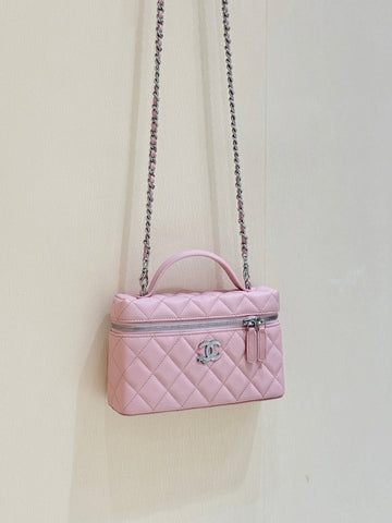 Chanel 2025 Vanity Bag 19cm Rosa Kalbsleder 343079