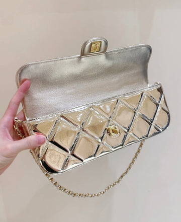 Chanel 2025 Tasche 30cm Gold Shine Kalbsleder 345963