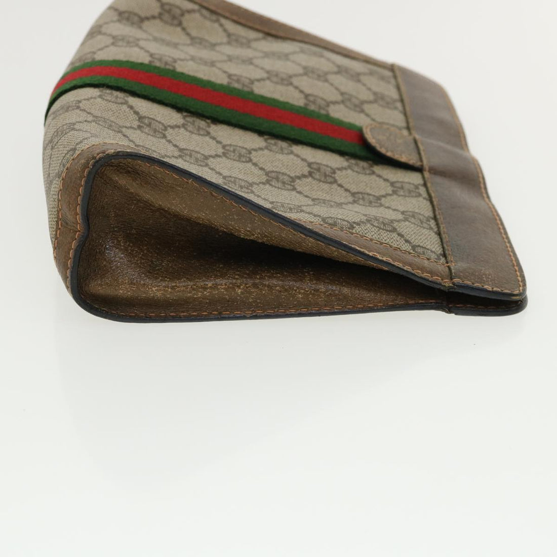 GUCCI GG Canvas Web Sherry Line Clutch Bag Beige Red Green 8901001  ki2301 - Gucci