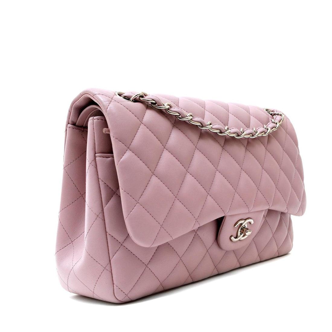Chanel Lavender Lambskin Jumbo Classic Flap - BAGS