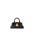 Black Monogram Clutch Leather Handbag for Women