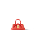 Red Monogram Clutch Leather Handbag for Women