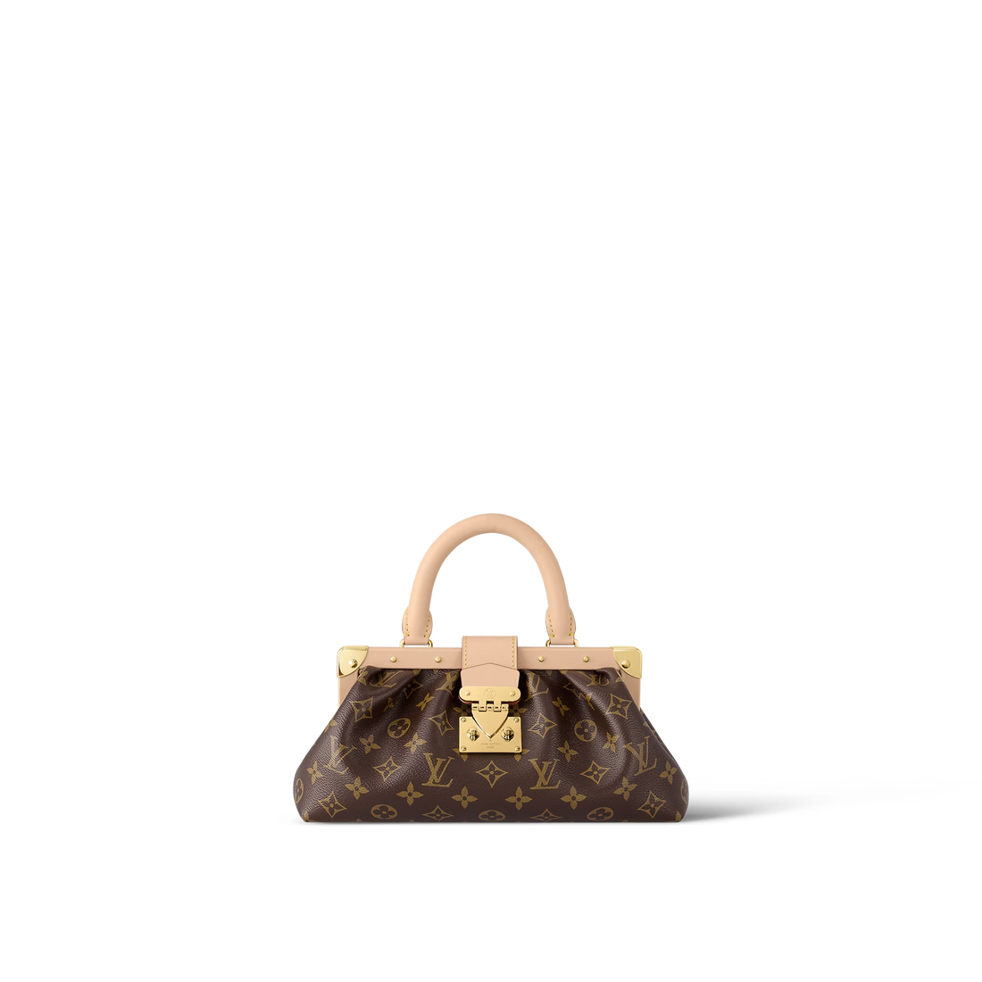 Monogram Clutch Leather Handbag for Women