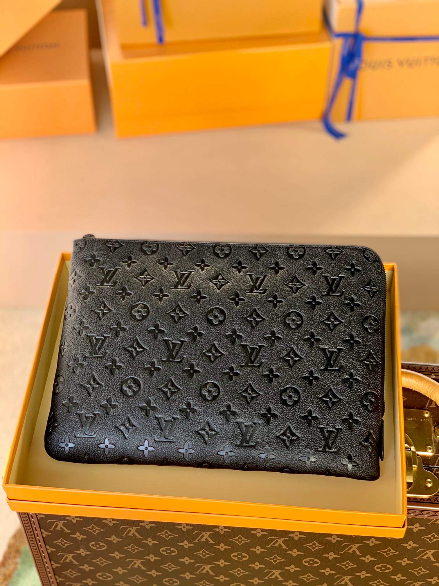M59479 clutch bag ETUI VOYAGE Monogram 34cm black - Handbag & Wallet Accessories - 6