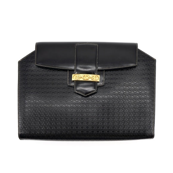 GUCCI vintage black leather clutch - ???