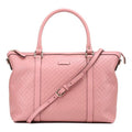 (WMNS) GUCCI Logo Embossing Leather Tote Pink Candy Handbag 449655-BMJ1G-5806 - Shoulder Bags - 9