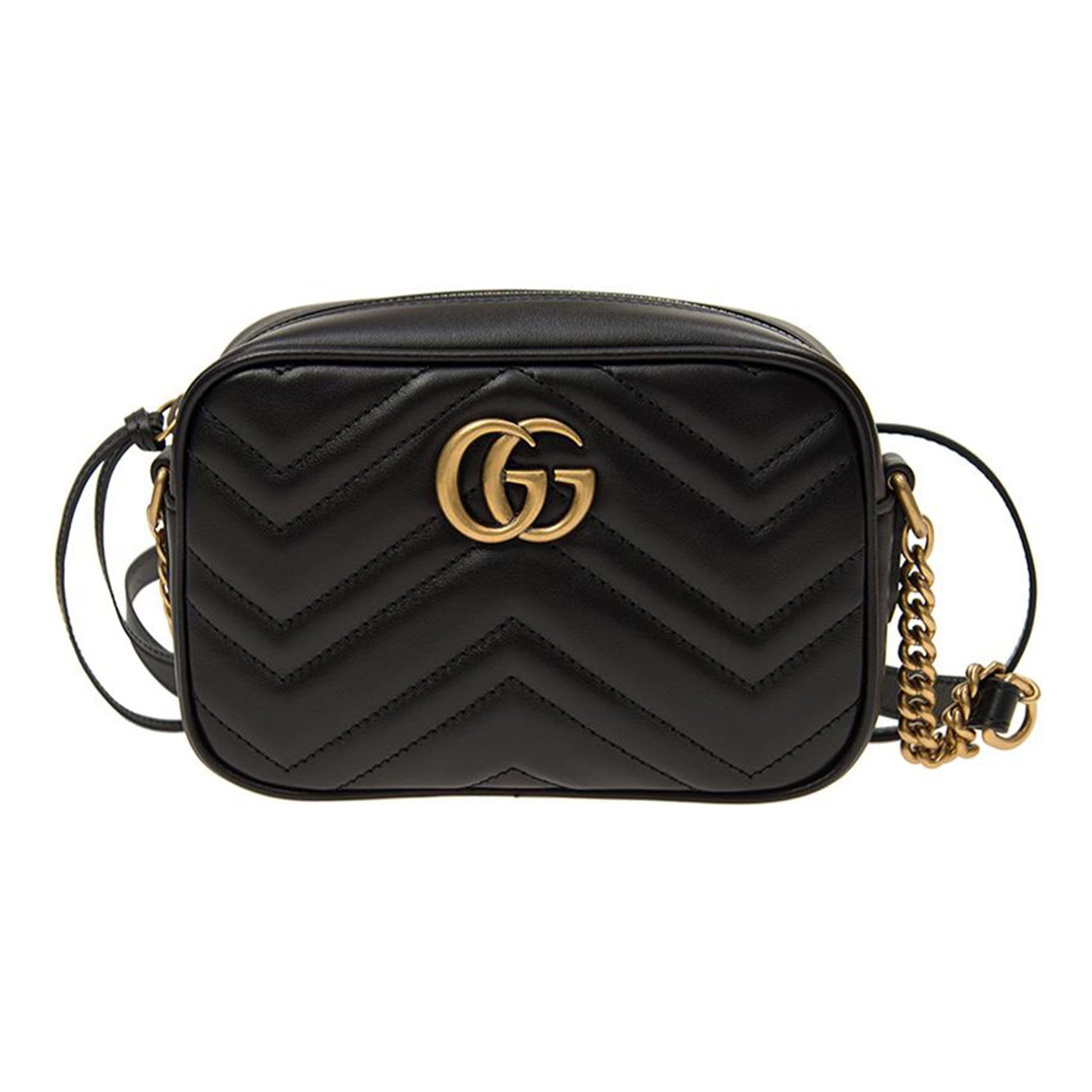 (WMNS) Gucci GG Marmont Logo Messenger Bag Black Classic 448065-DTD1T-1000 - Shoulder Bags - 7