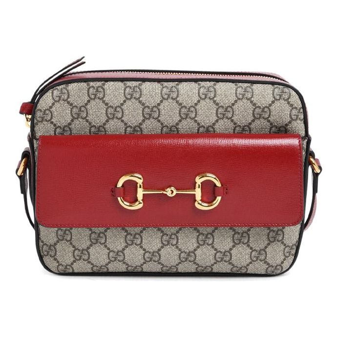 (WMNS) GUCCI Classic Buckle1955 Camera Bag Metallic Chains Vintage Gold Button Shoulder Bag Small Red 645454-92TCG-8561 - Shoulder Bags - 3