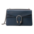 (WMNS) GUCCI Dinoysus Tiger Head Leather Chain Shoulder Messenger Bag Small Navy Blue Classic 400249-CAOGN-8205 - Shoulder Bags - 9
