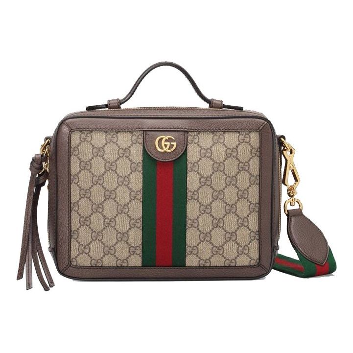 (WMNS) GUCCI Ophidia Logo Stripe Webbing Tassel Canvas handbag Small / Brown Retro Classic 550622-K05NG-8745 - Shoulder Bags - 8