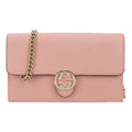 (WMNS) Gucci Logo Double G Leather WOC Chain Shoulder Messenger Bag Pink Classic 510314-CAO0G-5806 - Shoulder Bags - 7