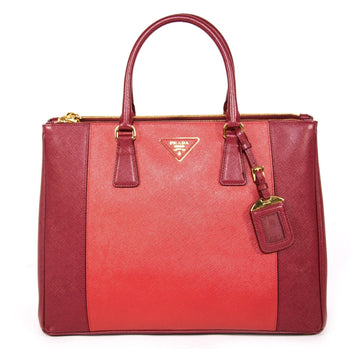 Prada Large Saffiano Double Zip Tote - Bags