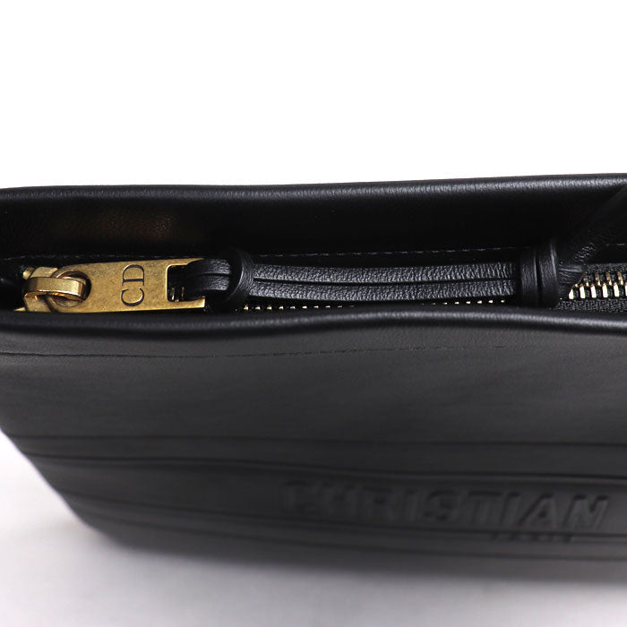 Dior Stripe Leather Clutch Bag S5543CGSB - 4