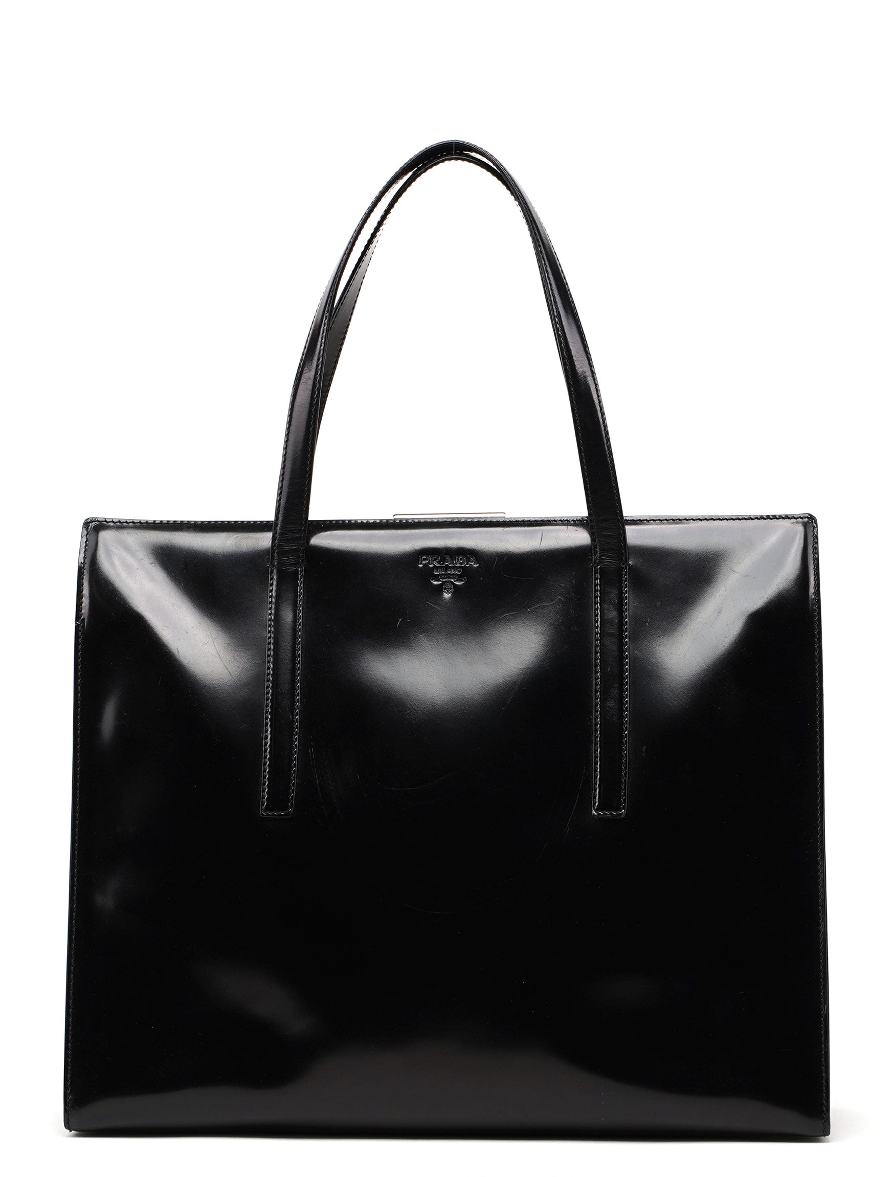 1995 Black Spazzolato Clutch Tote Bag - Handbags, Wallets & Cases
