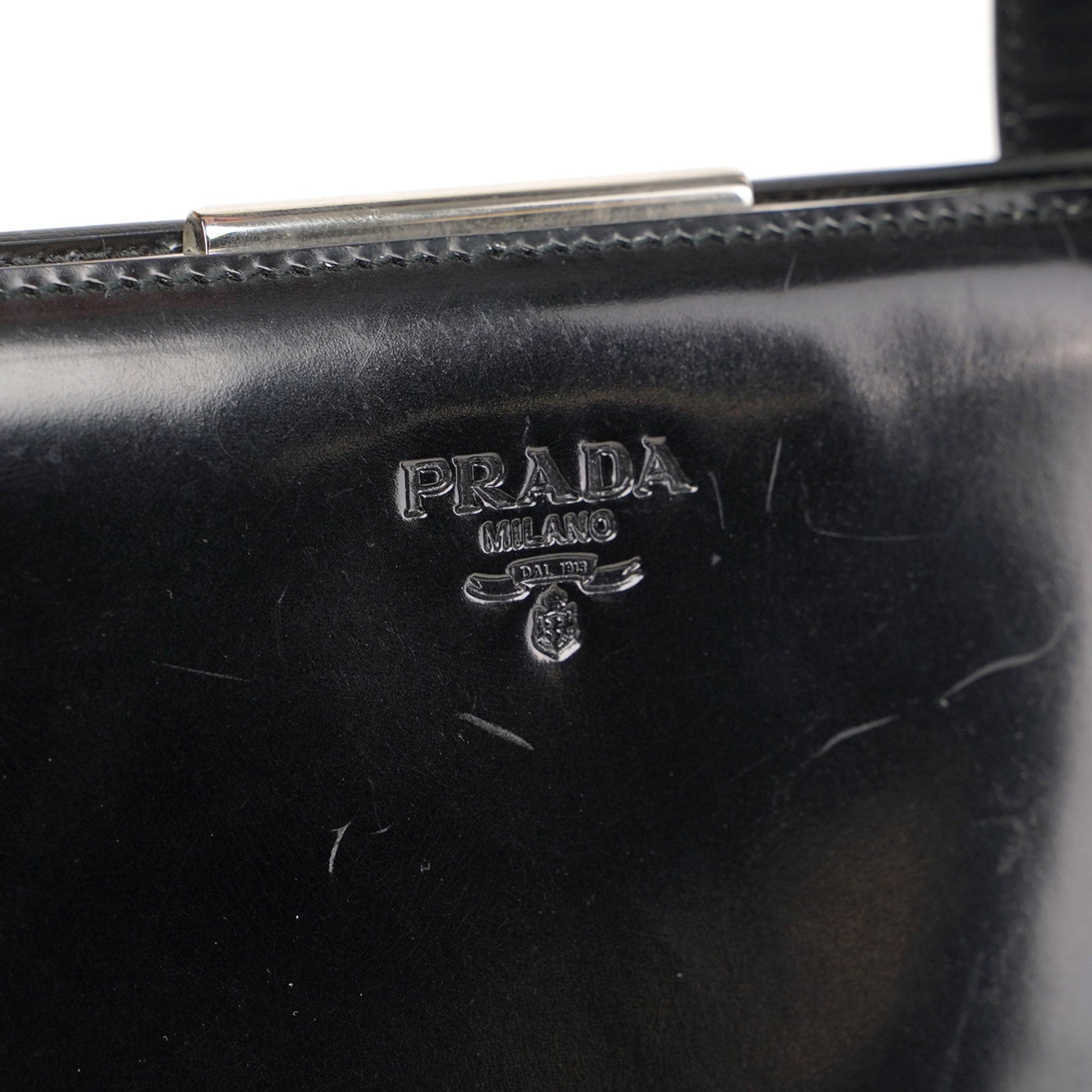 1995 Black Spazzolato Clutch Tote Bag - Handbags, Wallets & Cases - 6