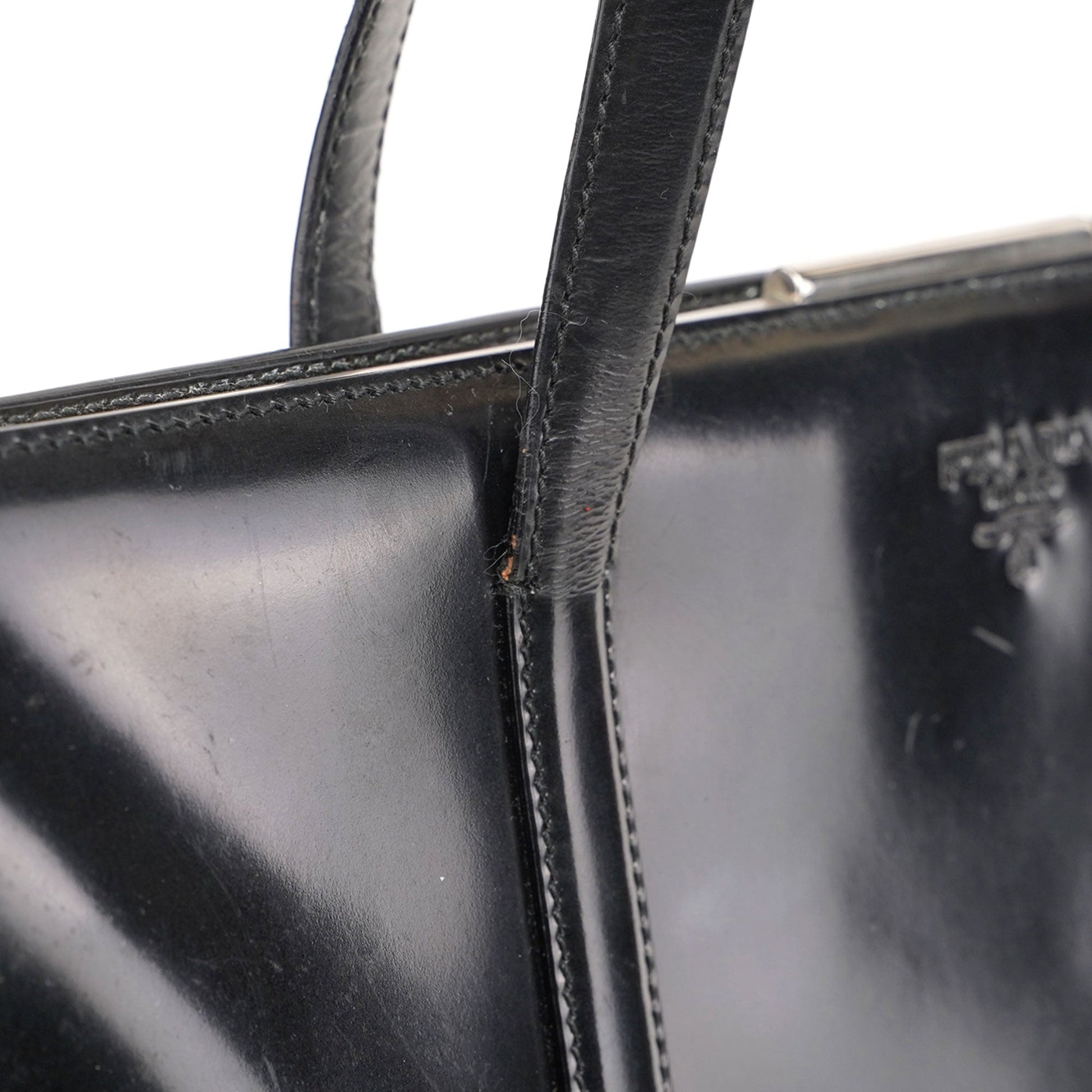 1995 Black Spazzolato Clutch Tote Bag - Handbags, Wallets & Cases - 9