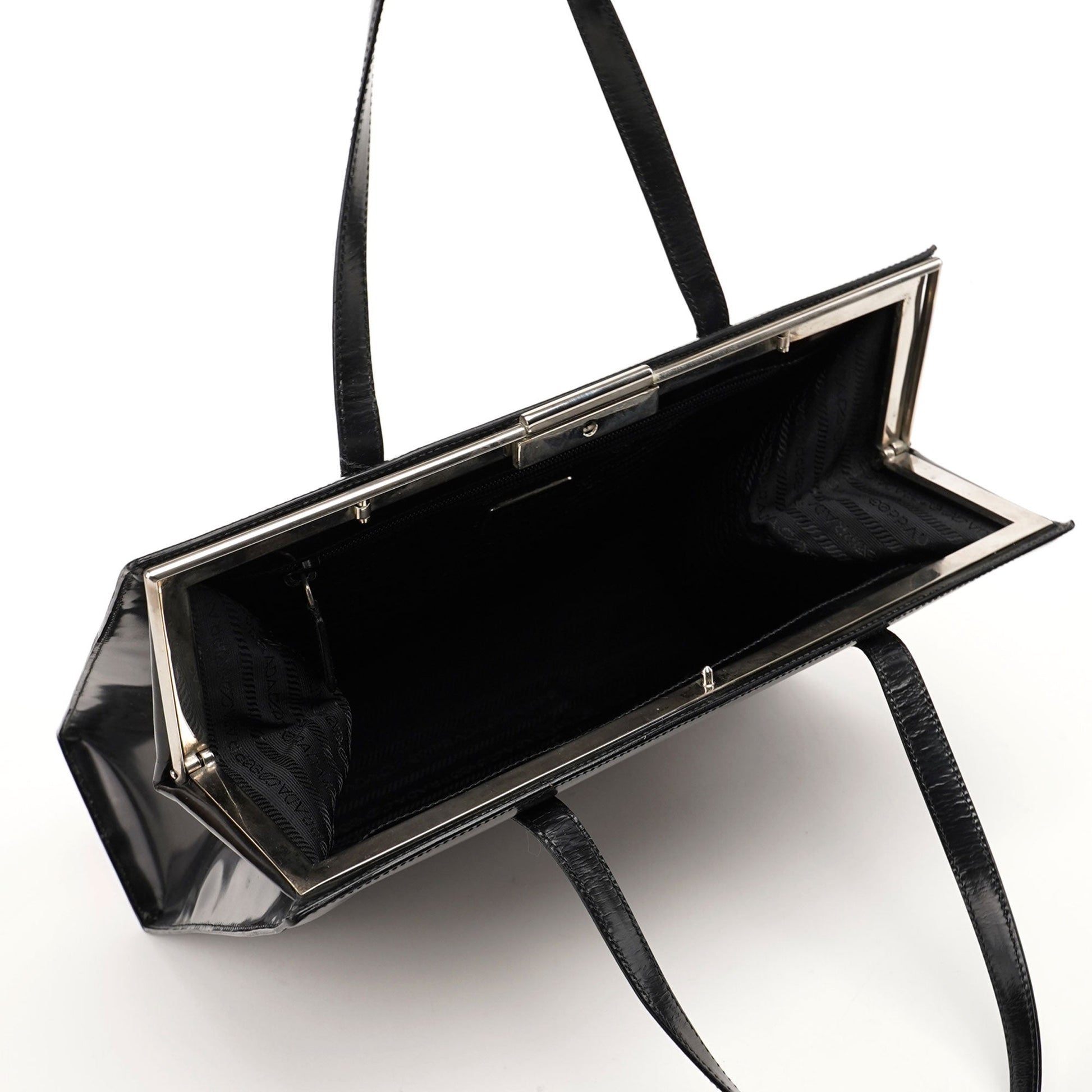 1995 Black Spazzolato Clutch Tote Bag - Handbags, Wallets & Cases - 13